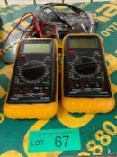 2x Rapid 328 DMM multimeters