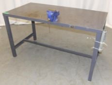 Metal Workbench with Record vice - bench dimensions - L 1500mm x D 750mm x H850mm