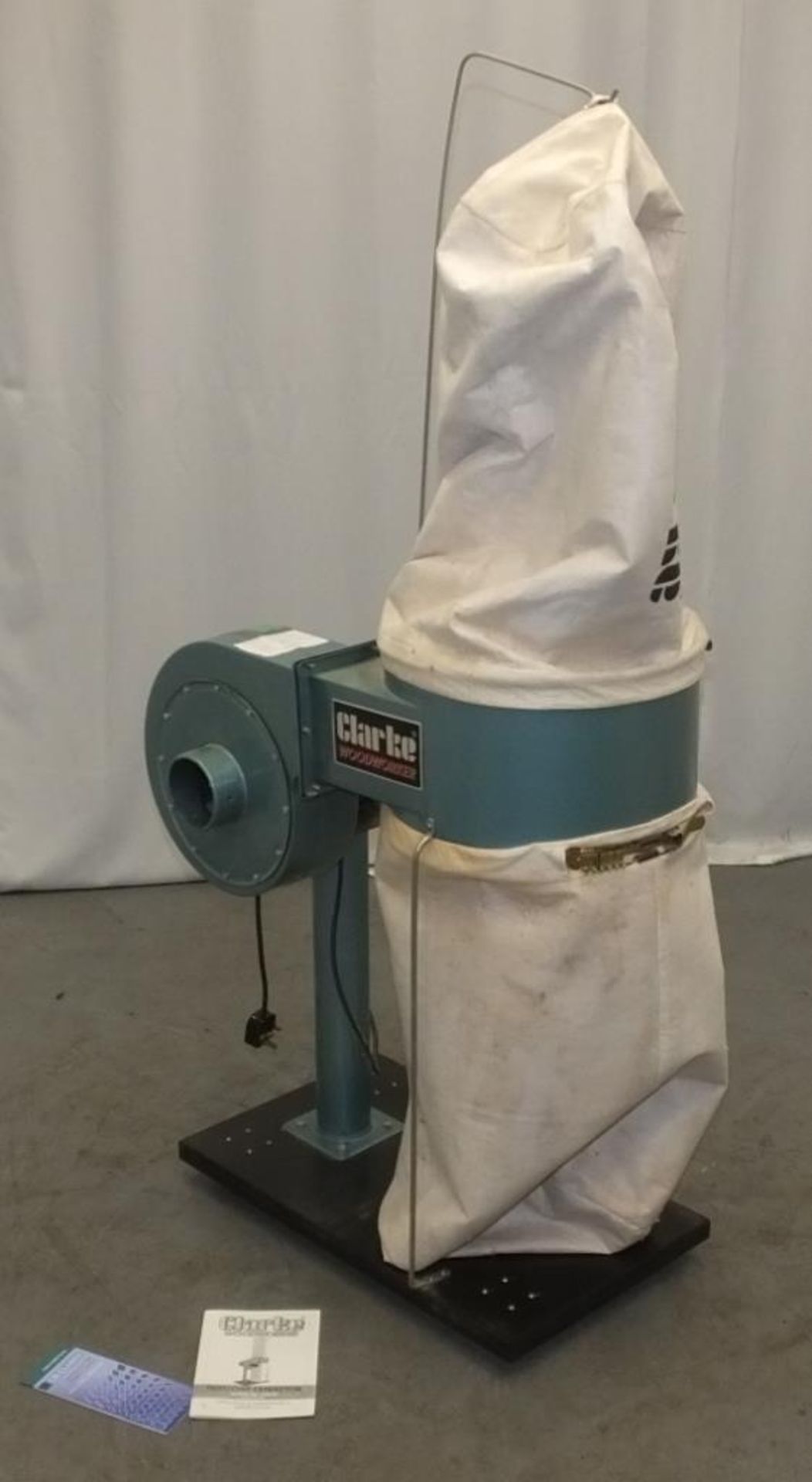 Clarke woodworker extraction system - CDE7B - 230 VAC - 50hz - 1hp - motor speed 2970 RPM