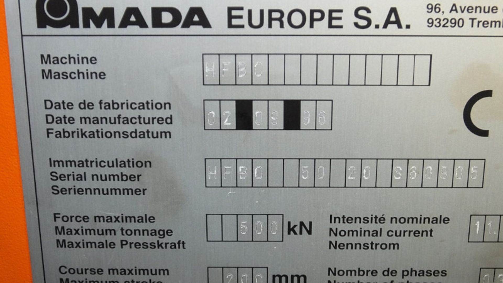 Amada Promecam Pressbrake HFB 50-20 - serial 560905 - 500kN - Image 31 of 61