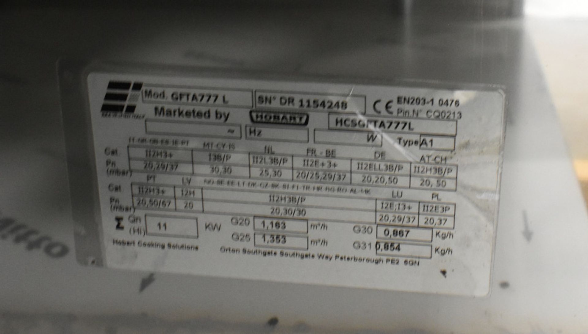 Hobart Double Gas Griddle on Open Cupboard - Model HCSGFTA777L - Image 6 of 7