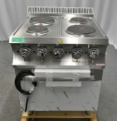 Hobart Electric Range Oven with 4 Plate top - Model HCSE4F77