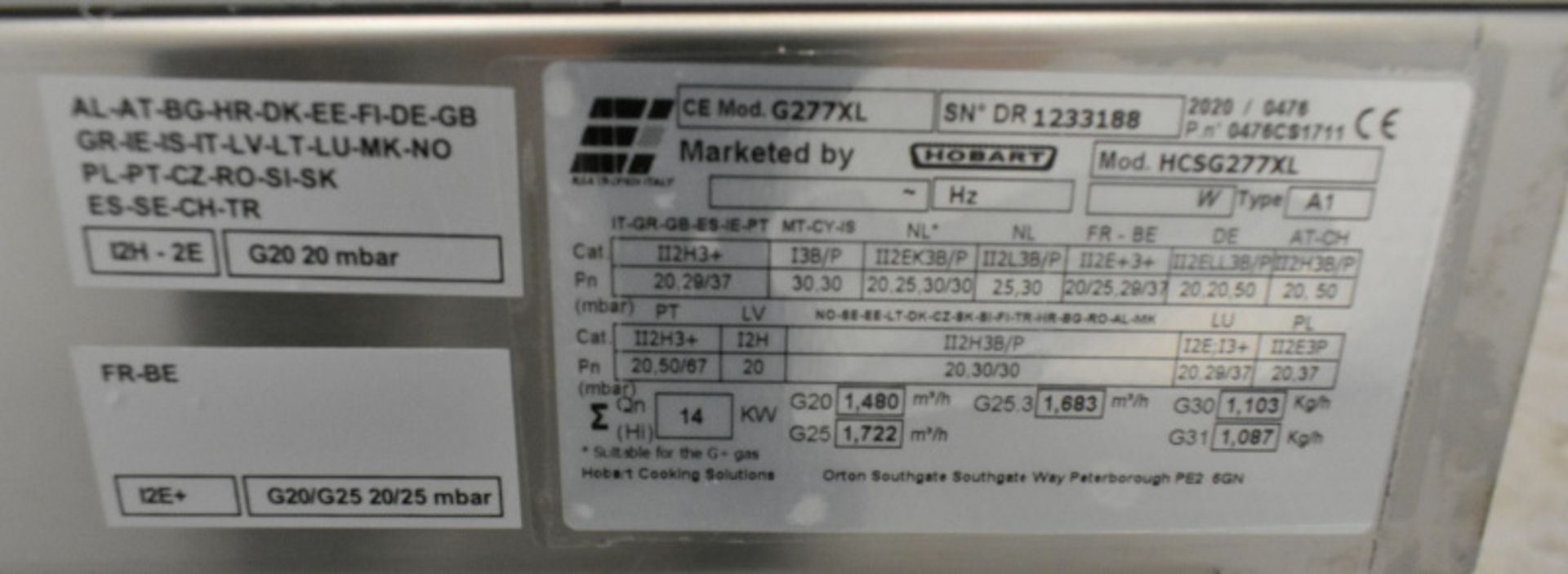 Hobart Double Gas Burner - Model HCSG277XL - Image 5 of 7