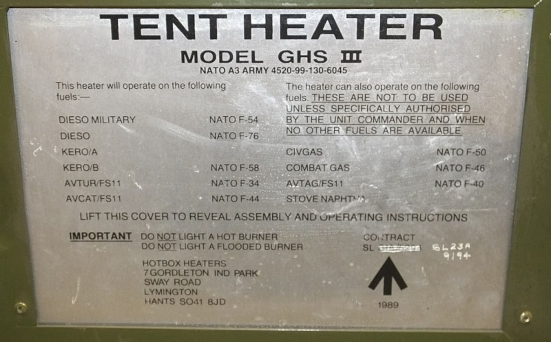HotBox Heaters Tent Heater GHS III - NSN 4520-99-130-6045 Output - 5-15kW, Ex-MOD specific - Image 8 of 11