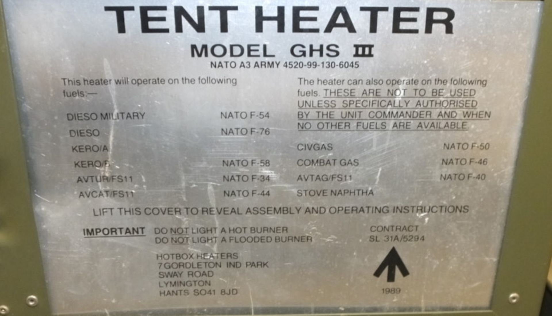 HotBox Heaters Tent Heater GHS III - NSN 4520-99-130-6045 Output - 5-15kW, Ex-MOD specific - Image 8 of 11