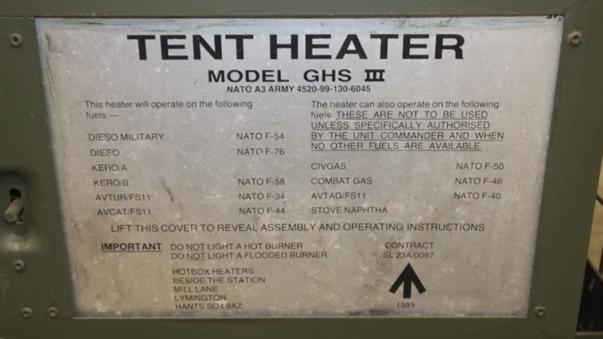 HotBox Heaters Tent Heater GHS III - NSN 4520-99-130-6045 Output - 5-15kW, Ex-MOD specific - Image 9 of 12