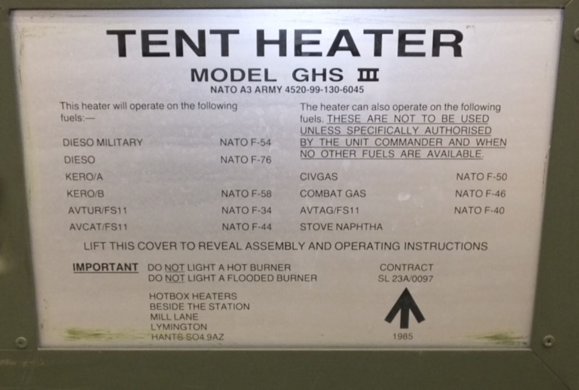 HotBox Heaters Tent Heater GHS III - NSN 4520-99-130-6045 Output - 5-15kW, Ex-MOD specific - Image 9 of 12