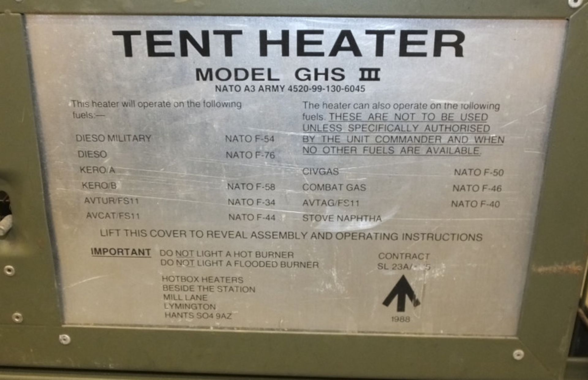 HotBox Heaters Tent Heater GHS III - NSN 4520-99-130-6045 Output - 5-15kW, Ex-MOD specific - Image 10 of 13