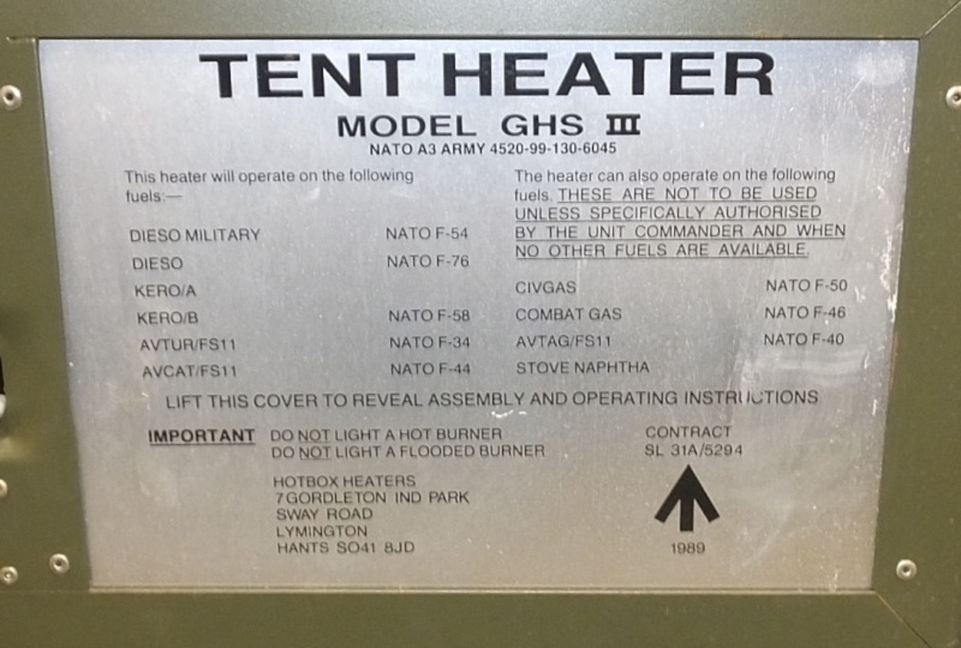 HotBox Heaters Tent Heater GHS III - NSN 4520-99-130-6045 Output - 5-15kW, Ex-MOD specific - Image 9 of 12