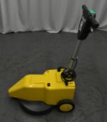 FCM Floor Cleaning Machine and charger, key broken in ignition, powers up