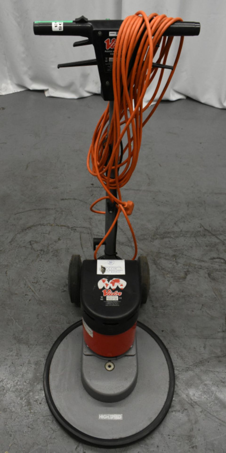 Victor Contractor 450 High Floor Buffer, powers up