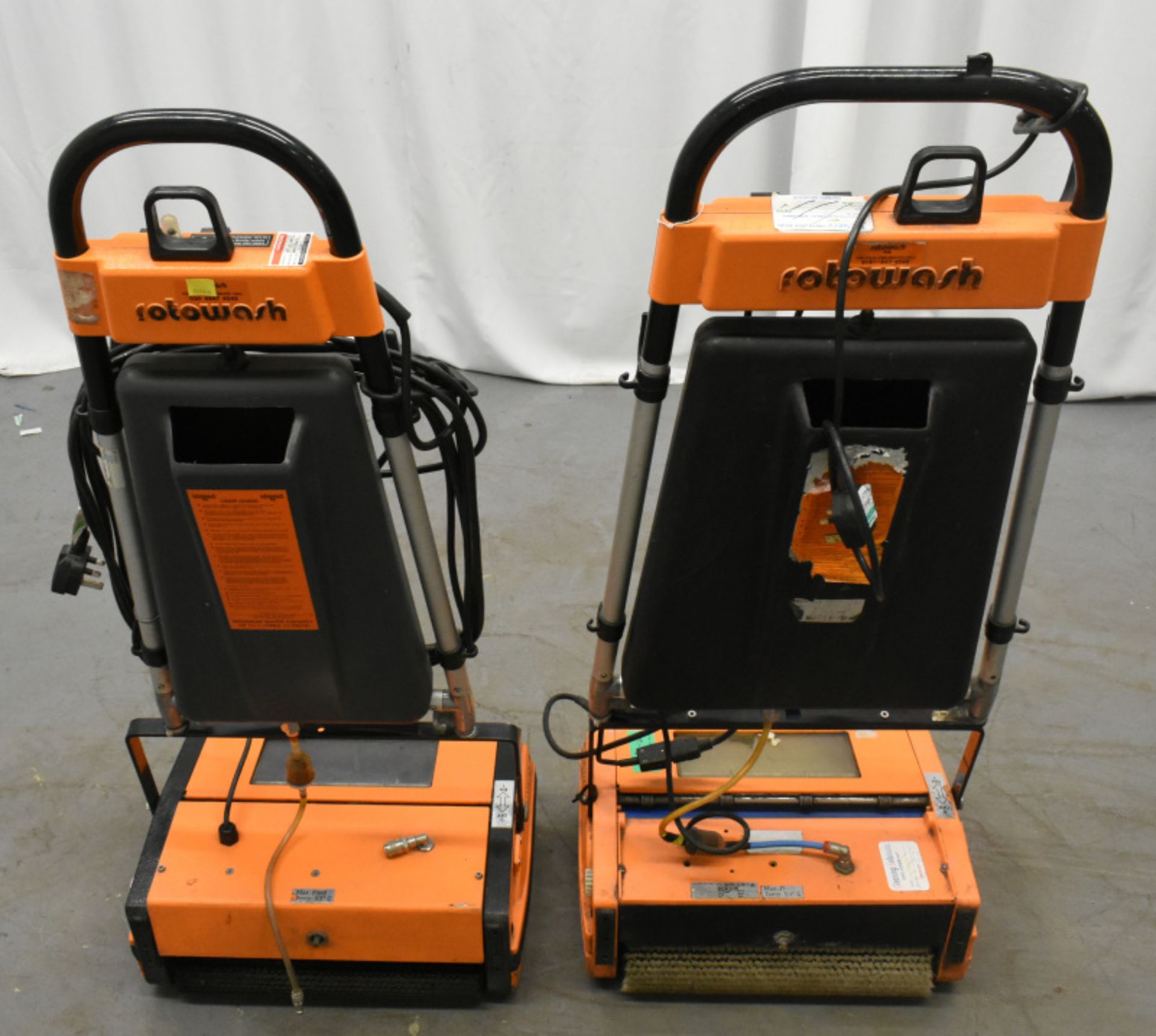 2 x Rotowash Floor and Carpet Scrubber Dryers, types- 4BESC and R4B STIE, both power up