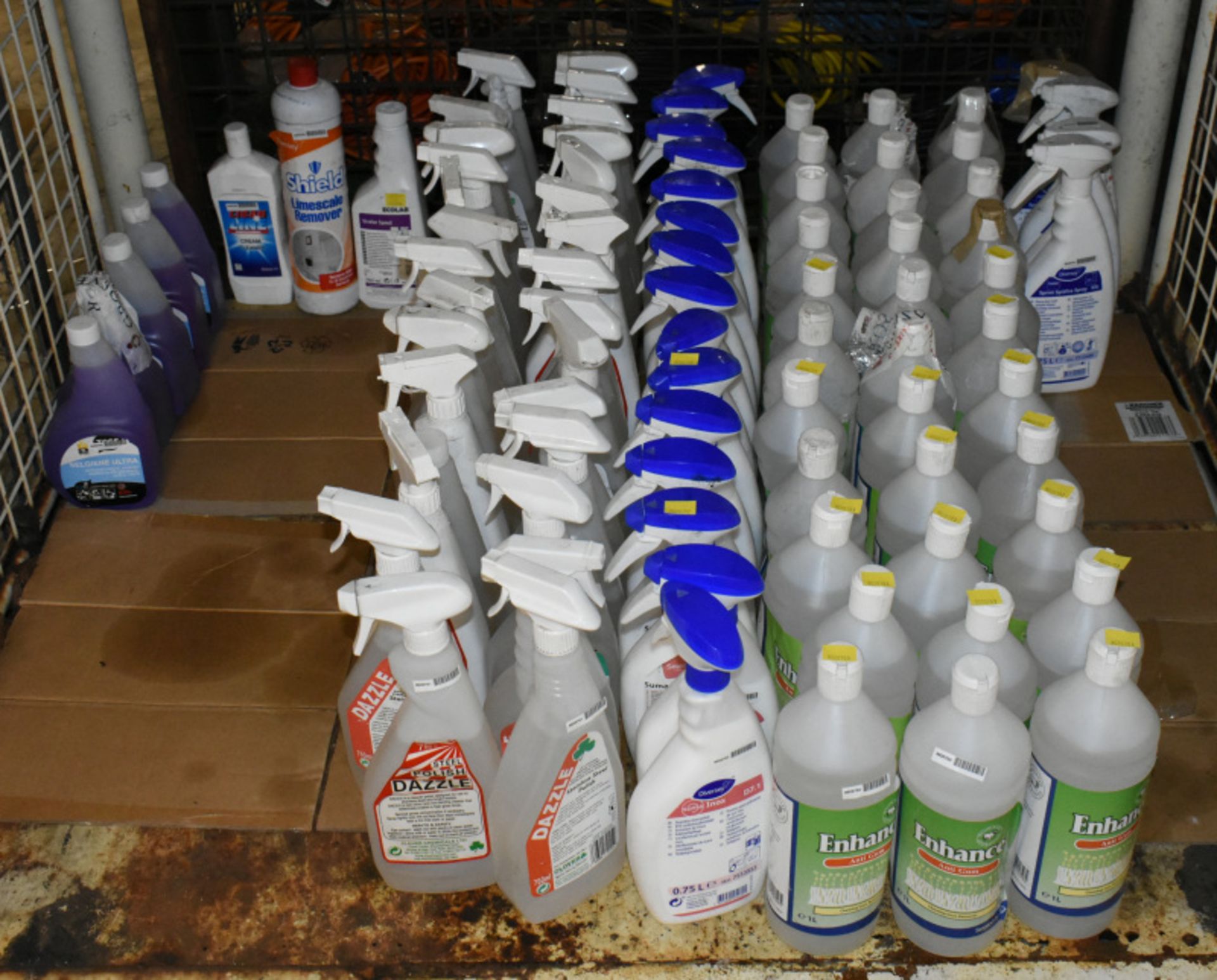 Various Sized Cleaning Commercial Chemical Bottles, please see pictures for examples