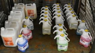 Various Sized Bottled Cleaning Chemicals, please see pictures for more detail