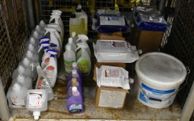 Various Sized Bottled Cleaning Chemicals, please see pictures for more detail