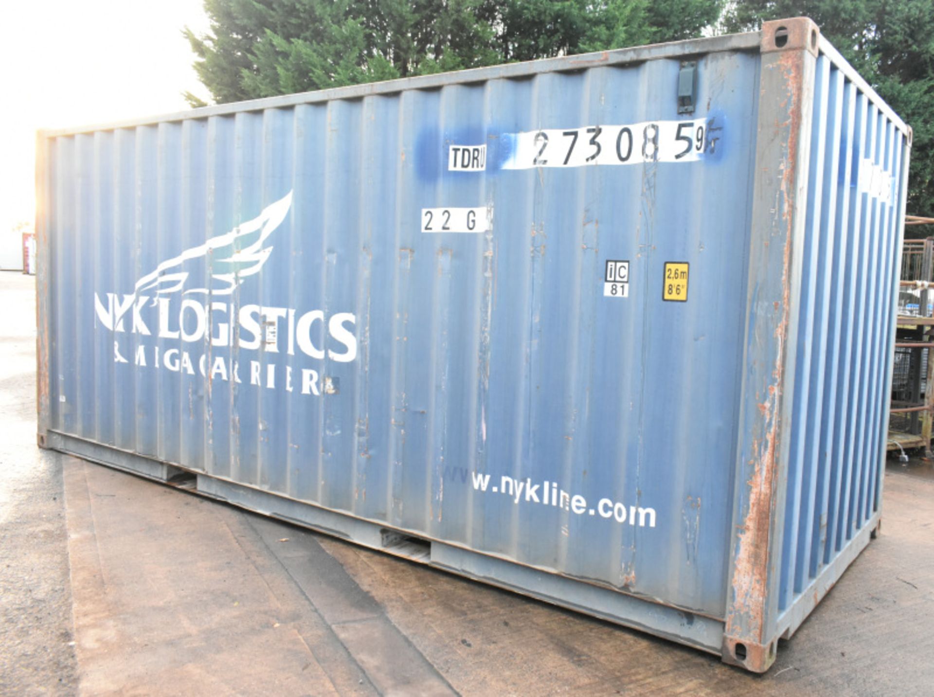 20ft ISO container - L 6.5M x W 2.44M x H 2.6M