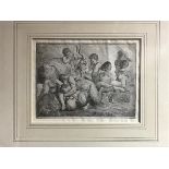 Two 18th century etchings of Bacchic subjects, in gilded frames (largest: 14cm x 17cm) (2)