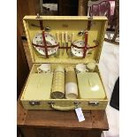 A Sirram picnic set, complete with plates, cutlery, thermos, sandwich boxes etc., in stylised rose