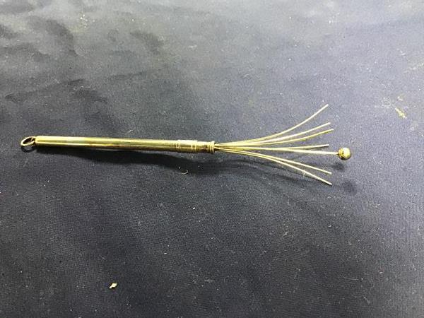 An early 20thc silver telescopic pocket swizzle stick