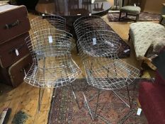 Harry Bertoia, a set of four wirework chairs, model 420C, c.1952
