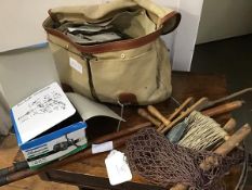 A mixed lot of fishing equipment including two Shakespeare Spin Masters (boxed), various cast