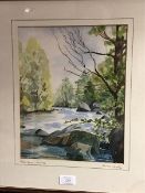 T.H. Urquhart (Scottish 20thc.), River Feugh, Deeside, watercolour, signed and titled to mount (31cm
