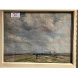 19thc. British School, J. Kent Richardson, Looking South over Haddington, oil on canvas, signed