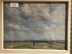 19thc. British School, J. Kent Richardson, Looking South over Haddington, oil on canvas, signed