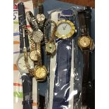 A mixed lot of lady's and gentleman's wristwatches, including Longines (9)