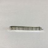 A Georg Jensen sterling silver graduated panelled tie clip (l.5.5cm)