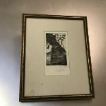 Zoe Callaghan, Cubist Figure, etching 4/10, signed and dated 1983