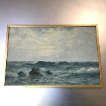 Arthur Dean, Seascape, oil on canvas, signed and dated 1915 (34cm x 52cm)