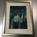 Iona Murray, Through the Trees, acrylic on canvas board, label verso (33cm x 24cm)