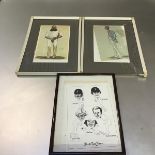A pair of Spy coloured lithographs after Sir Leslie Woolf, 1851-1922, The Demon Bowler and the