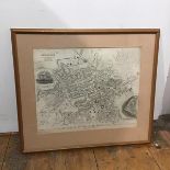 A map of Edinburgh published by Baldwin & Cradock, originally drawn by W.B. Clark, City Centre of