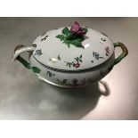 A Franklin Mint Cordon Bleu la Soupiere Provencal porcelain soup tureen with floral knop, with