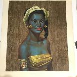 A lithographic print by Tretchikoff, The Balinese Dancer, printed in England by John Swing & Son