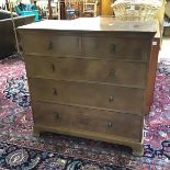 A Scottish mahogany chest, in the style of Whytock & Reid, the rectangular top above two short and