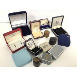 A collection of vintage ring boxes, jewellery boxes, pendant boxes, earring boxes etc. (a lot)