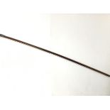 A London silver mounted strutting cane (72cm)