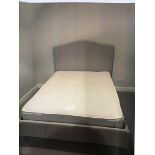 A John Lewis double framed bed complete with upholstered headboard, footboard and side panels,