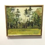 Elizabeth A Mackay, Trees, oil on canvas, ex Torrance Gallery, signed and dated bottom right,