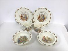 A mixed lot of Royal Doulton comprising two Bunnykins, Celebrate your Christening, plates (d.