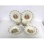 A mixed lot of Royal Doulton comprising two Bunnykins, Celebrate your Christening, plates (d.