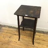 An Austrian bentwood side table by Fischel, the rectangular top with serpentine undertier, raised on