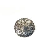 A Scottish Iona silver pierced torque style brooch, stamped verso, Iona (d.4cm)