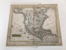 A printed map of North America, published by James Cundee, Albion Press, London, March 1st 1809 (