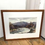 J. K. Maxton, River passing through a Forrested Valley, watercolour, signed bottom right (23cm x