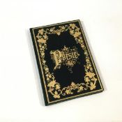 A German gilt-tooled velvet journal, late 19th century, the cover in bottle green velvet gilt-