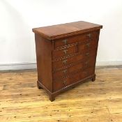 A George III style mahogany bachelor's chest, 20th century, of small proportions, the rectangular,